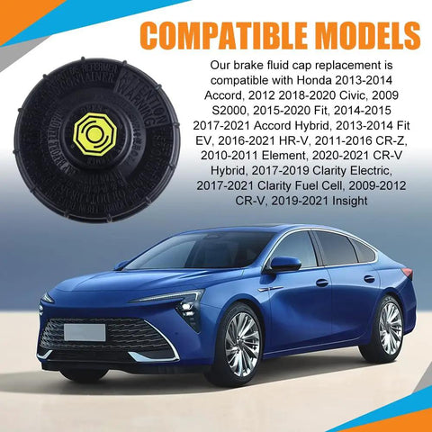 Brake Master Cylinder Cap Replacement For Honda Accord Hybrid with compatible models list and car image