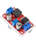 XL6019 Upgraded DC-DC Step Up Power Module Boost Converter 5V 12V 24V Adjustable Output 3 Pack with size dimensions visible