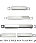 Adjustable crossover tubes from Charbroil Advantage Series 4 Burner Grill Replacement Parts Kit shown in various lengths.