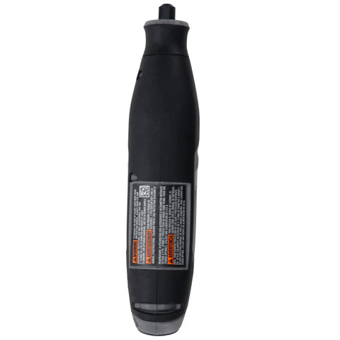 Pro Level Cordless Rotary Tool Kit Featuring Variable Speed 4 Volt Rechargeable Battery, black design for precision sanding and engraving.