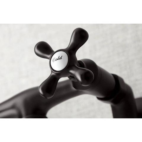 Cold handle of Two Handle Wall Mount Bathroom Faucet In Polished Nickel With Drip Free Ceramic Disc Cartridge, adjustable center.