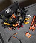 Top view of 18 Pocket Tool Pouch For Belt Up To 2.5 Inches With Heavy Duty 1000 Denier Cordura Fabric Rivet Reinforced Stitching