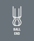 Illustration of ball end design for Ball End Hex Screwdriver With Ergonomic Kraftform Handle For Hex Socket Screws 3 X 100 mm Long Ideal