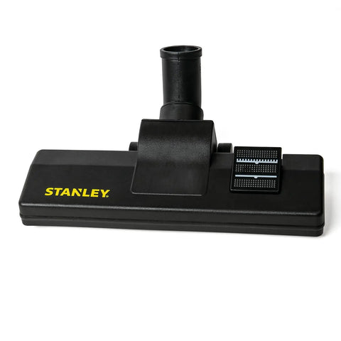 Universal Floor Brush For Wet And Dry Vacuums With A 1-1/4 Inch Hose, heavy duty tool, black, showing Stanley logo