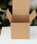 Six Pack Small Kraft Corrugated Shipping Boxes For Parcel Packing And Retail, 5.91 Inch Size, Shape Retaining Design