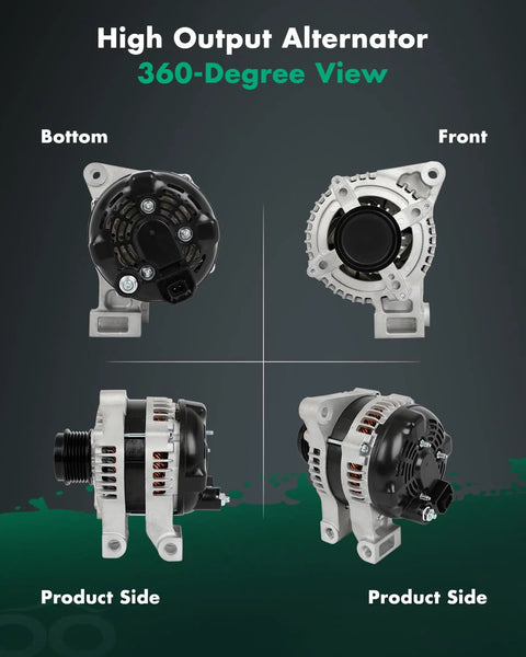 High Output 12V 155Amp Alternator Replacement Fits 2013 2016 Cadillac SRX Chevrolet Equinox GMC Terrain V6 3.6L 6 Groove
