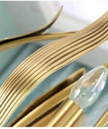 Close-up of Modern Chandelier Ceiling Pendant Light Fixture for Dining Room Bedroom Porch and Garden with chic candle design.