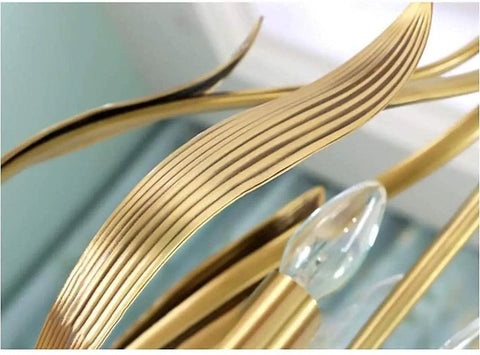 Close-up of Modern Chandelier Ceiling Pendant Light Fixture for Dining Room Bedroom Porch and Garden with chic candle design.