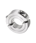 Two-Piece Clamp-On Shaft Collar For 5/8 Inch Shafts, Double Split Design, 1-5/16 Inch Outer Diameter, 7/16 Inch Width, 304 Stainless Steel Axle Collar With Set Screw, High Locking Force, Anti-Corrosion, Positioner Stop.
