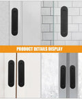 4 Pack Recessed Door Pulls With Strong Adhesive For Sliding Closet Doors And Panel Doors shown on various surfaces