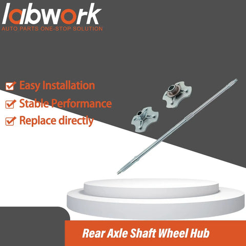 Rugged Rear Axle Shaft Plus Two Wheel Hub Kits For Honda Foreman 500 Trx500 Atv 2005 Through 2009 And 2011 displayed on white podium.