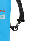 Close-up of the Tubular 25L Dry Bag For Diving Gear And Water Sports Waterproof Sack latch and handle detail.