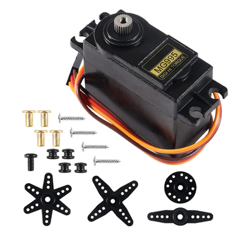 MG995 Six Pack Micro Servo 180 Degree Metal Gear Waterproof Digital Beefed Up High Speed Torque Servo Motor with accessories