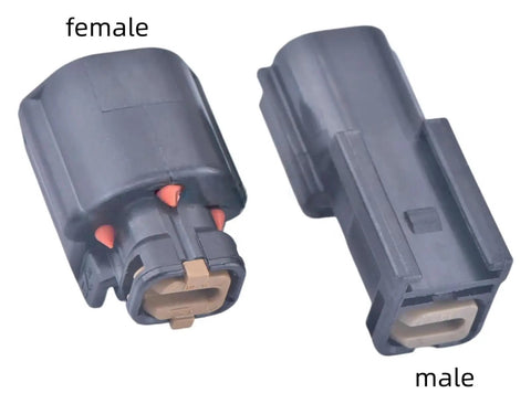One Set Female With Wire Automotive Transducer Connector Straight Up Top Shelf Wiring Harness Adapter For Trucks And Cars Built Tight No Hassle Install Today showing female and male connectors side by side.