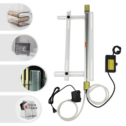 110V Acrylic PVC Plastic Bender Heater With Bracket For Sign Making 1-6mm Thickness Manual Strip Heating Machine, complete with cooling tubes.