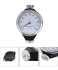 Hardness Tester For Type A O And D Scales With Simulated D Type Display Quick Easy Read Dial Built Tough From Rust Resistant Alloy Build Ideal For Testing Hardness In Plastics And Sulfur Goods Durable Accurate Fast Results, Type A dial close-up