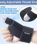 Reversible Thumb And Wrist Stabilizer Splint For Pain Relief And Carpal Tunnel Breathable All Day Comfort with adjustable strap