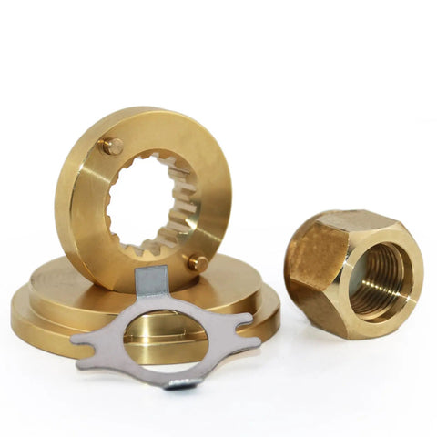 Mercury Outboard Prop Hub Kit For 90 To 300 HP Four And Three Quarters Inch Gearcase With 15 Spline Includes Thrust Washer Spacer Washer Nut