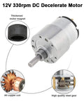 Moebius 4WD robot motor; silver aluminum 12V DC gear motor with mounting flange