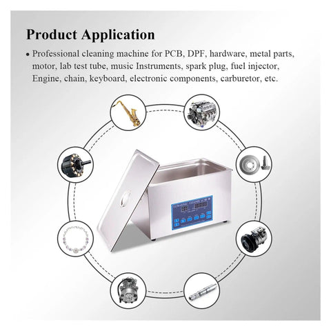 Degassing Ultrasonic Cleaner For Jewelry, PCBs, Engines, Metal Lab Work with digital display and intelligent control