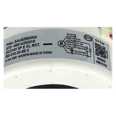DC Fan Motor Conditioner Spare Part For Industrial Use Beefed-Up High Efficiency Durable Replacement Motor For Cooling Systems Reliable Performance Long-Lasting Maintenance Free label with wiring diagram
