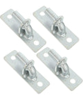 Rock Solid Wall Mount Gate Hinges 4 Pack Heavy Duty Galvanized Steel Fence Door Hardware Included for outdoor use.