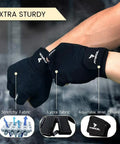 Ultimate Boss Level Workout Gloves For Men And Women Featuring Supercharged Killer Grip Technology For Intense Weightlifting Cycling And Gym Training Sessions With Breathable Padded Design To Stop Calluses Dead While Crushing It In Black And Large Fit with stretchy fabric and adjustable wrist closure.