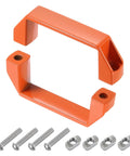 4 Pack Rectangular Aluminum Alloy Pull Handles With 90mm Hole Center For Doors Drawers Cabinets Gates And Garages In Modern Orange Finish