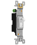 Single Pole Toggle Light Switch 15A 120 To 277V Residential Grade UL Listed With Grounding Screw White 10 Pack