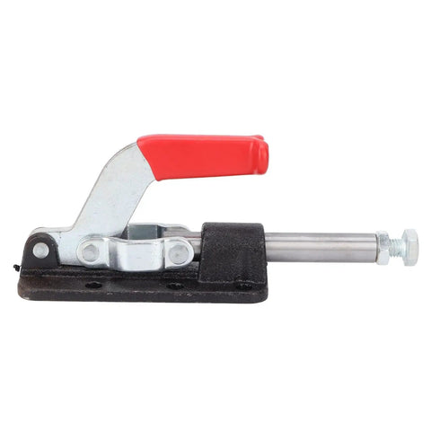 Side view of Beefy Heavy Duty Toggle Clamp for welding and equipment mounting, iron and plastic construction