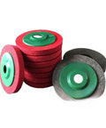 Angular Nylon Polishing Wheel For Buffing And Abrasive Finishing Nonwoven Fiber Wheel Gray With White Cover Durable Buffing Pad