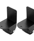 Heavy Duty Fixed Speaker Casters Non Swivel Replacement Wheels With L Shaped Side Mount Plate Black two piece set for audio gear.
