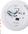 Back view of 7.5 Inch Flush Mount LED Ceiling Light With Cozy 2700K Glow, 16.5W, 120W Equivalent, 120V, Matte White Trim, J-Box ready