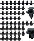 180 Piece Auto Clip Kit For Car Body Trim Replacement With Six Types Push Pin Clips For Bumper Fender And Interior Retention Super Handy For Civic And Accord Projects. Black plastic trim clips shown in multiple sizes.