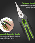 Two Pack Garden Pruning Shears With Sheath 6.5 Inch Small Hand Pruners Snips Clippers with spring loaded ergonomic handle