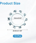Ten Pack Five Eighth External Tooth Lock Washers Zinc Plated Carbon Steel Multi Tooth Star Washers Locking Fasteners Silver Tone