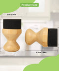 2 Pack Natural Bamboo Cutting Board Oil And Wax Applicator Set For Easy, Even Oiling And Long Lasting Wood Finish On Kitchen Boards, Perfect For DIY Finishing And Food Safe Maintenance, size 8.5cm x 5cm
