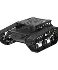 Beefy All Metal Tank Chassis With DC Geared Motor And Shock Absorbing Suspension For A Full Track Robotic Moving Platform Black