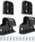Top Tier Retractable Baby Gate Replacement Kit For 55 Inch Wide By 33 Inch Tall Doorways showing black mounting brackets and screws.
