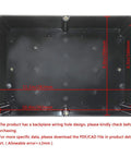 Pro Grade Abs Plastic Project Box Featuring IP65 Beat The Rain Seal For Garage Builds And Roofline Work Kickass Junction Housing interior dimensions with backplane wiring design.
