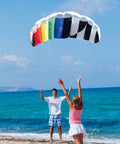 Rainbow Parafoil Kite 55 Inch Pro Stunt Soft Foil Design With 1.4 M Wing Span Easy To Fly Durable For High Altitude at the beach