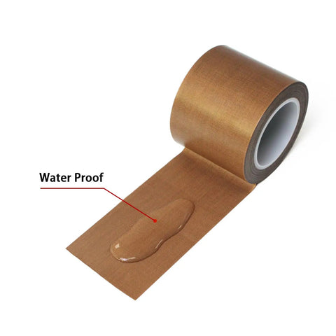 Roll of High Temperature PTFE Fabric Tape 1 Inch By 33 Feet And 2 Inch By 33 Feet For Vacuum Sealers showing waterproof feature