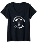 Weekend Warrior Paragliding Tee For Paramotor Pilots And Skydivers Gift Idea Black V Neck T Shirt With Classic Fit And Double Needle Hem
