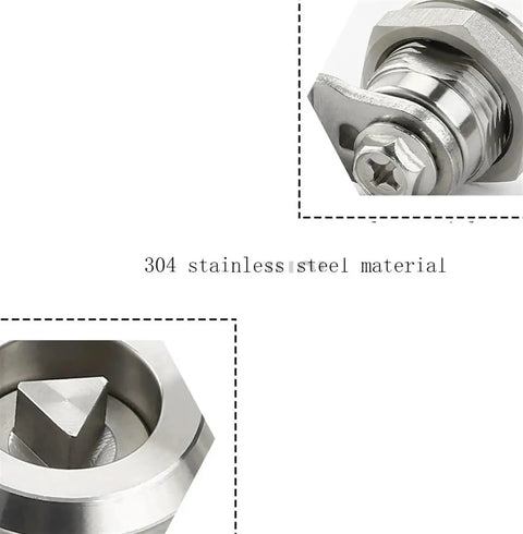 22mm Cinet Lock Panel Lock 304 Stainless Steel Slotted Door Lock Cam Lock MS705 close-up of components