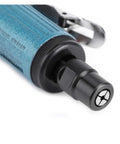 Close-up of the Kickass Heavy Duty Pneumatic Die Grinder Tool with sleek air body and black steel chuck for precision work.