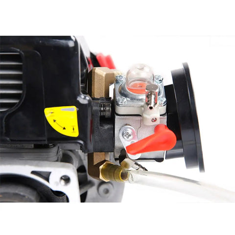Beefed-Up Rc Car Carburetor For 23cc To 58cc Zenoah CY Engines That Fits 1/5 Scale HPI Rovan Baja 5B 5T 5SC Losi 5ive-T FG RedCat MCD GoPed And More Red Parts, side view