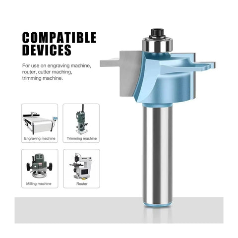 Compatible devices for 1/2 Inch Mortise And Tenon Router Bit, ideal for routers, engraving, and milling machines with a bearing guide.