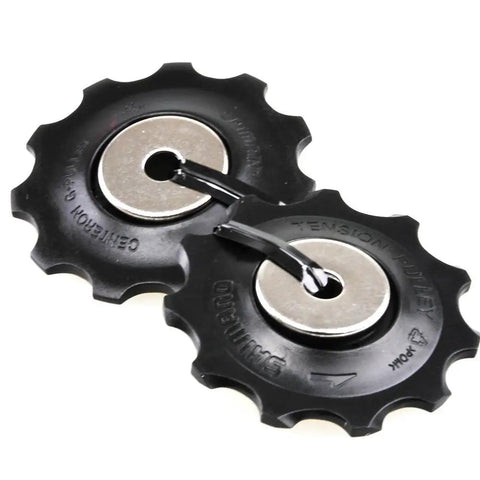 105 5800 SS 11 Speed Rear Derailleur Pulley Set With Low Friction Bearings For Slick Shifting Lightweight Corrosion Resistant Pulleys Durable Road Bike Upgrade Kit, black pulleys