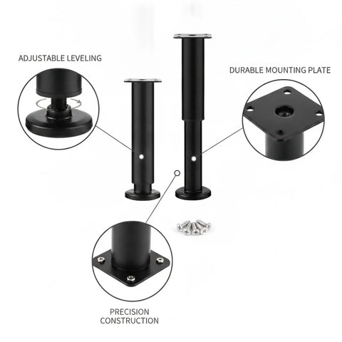 Beef Up Your Sofa Cabinets And Bed With Adjustable Furniture Legs, Stainless Steel Leveling Feet And Screws, Height Adjustable