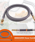 Beefy Pull-Out Hose Replacement For Kitchen Faucets With Brass Connectors, 59 Inch Plus 10.5 Inch Extension, close-up view